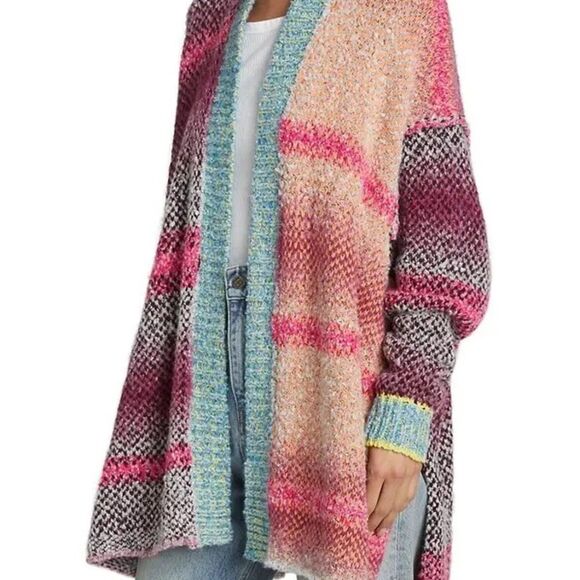 FREE PEOPLE Daydreamer Open-Front Cardigan - Orchid Cloud Combo - Picture 3 of 15